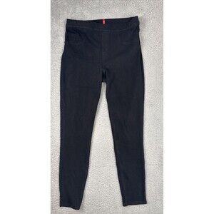 SPANX Jean-ish Jeggings Ankle Denim Leggings Black Size Large Faux Pockets